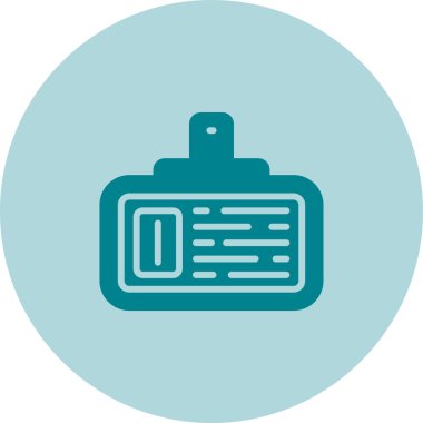 Kimlik kartı belgesi simgesi, vektör illüstrasyonu 