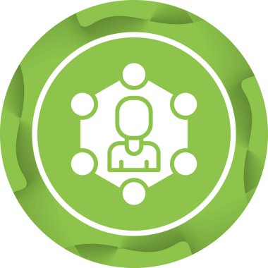 Ağ Segmentasyonu Web simgesi, basit vektör illüstrasyonu 