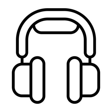 kulaklıklar web simgesi, vektör illüstrasyonu