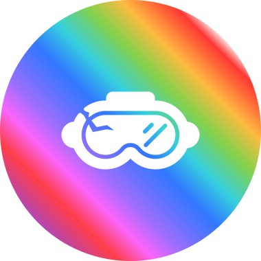 vr kulaklık simgesi, web basit illüstrasyon
