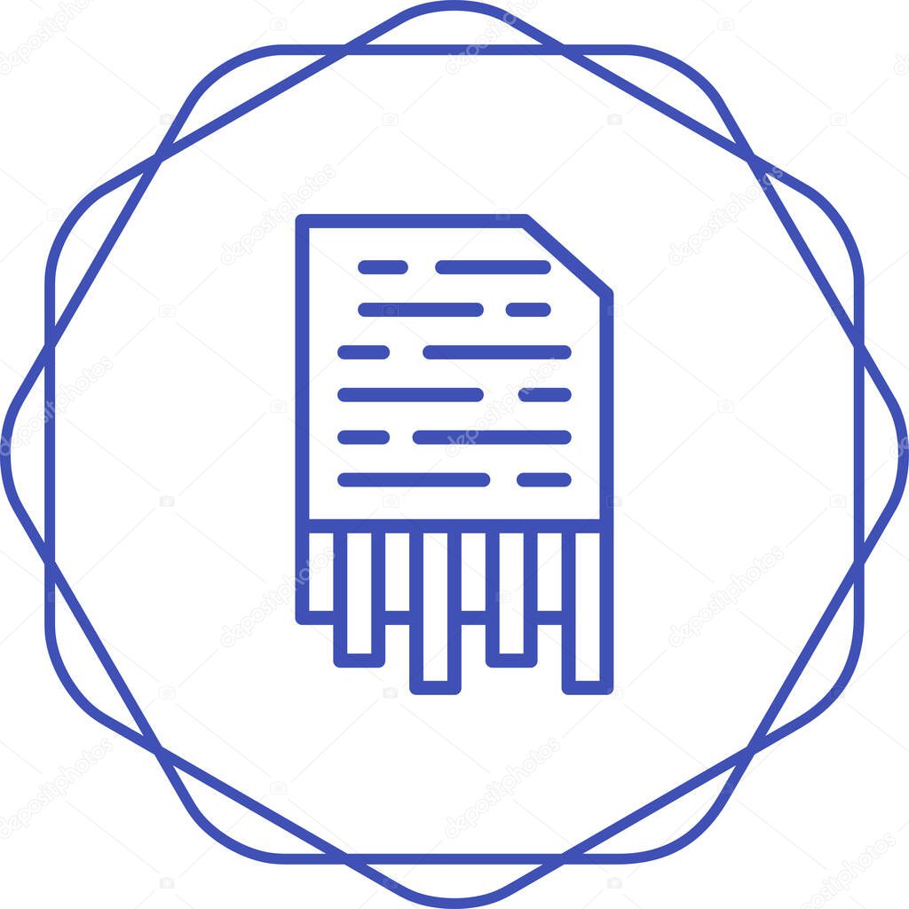 Shredding web icon, simple vector illustration