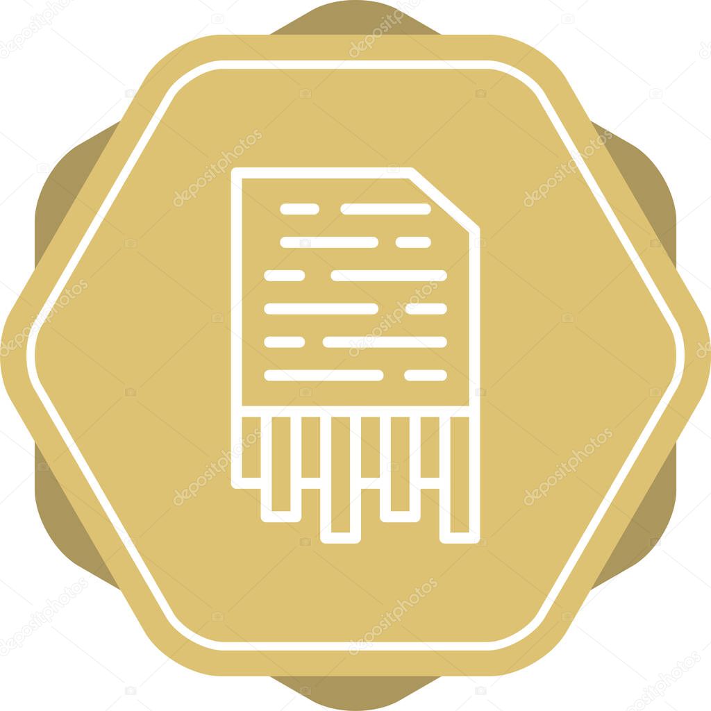 Shredding web icon, simple vector illustration