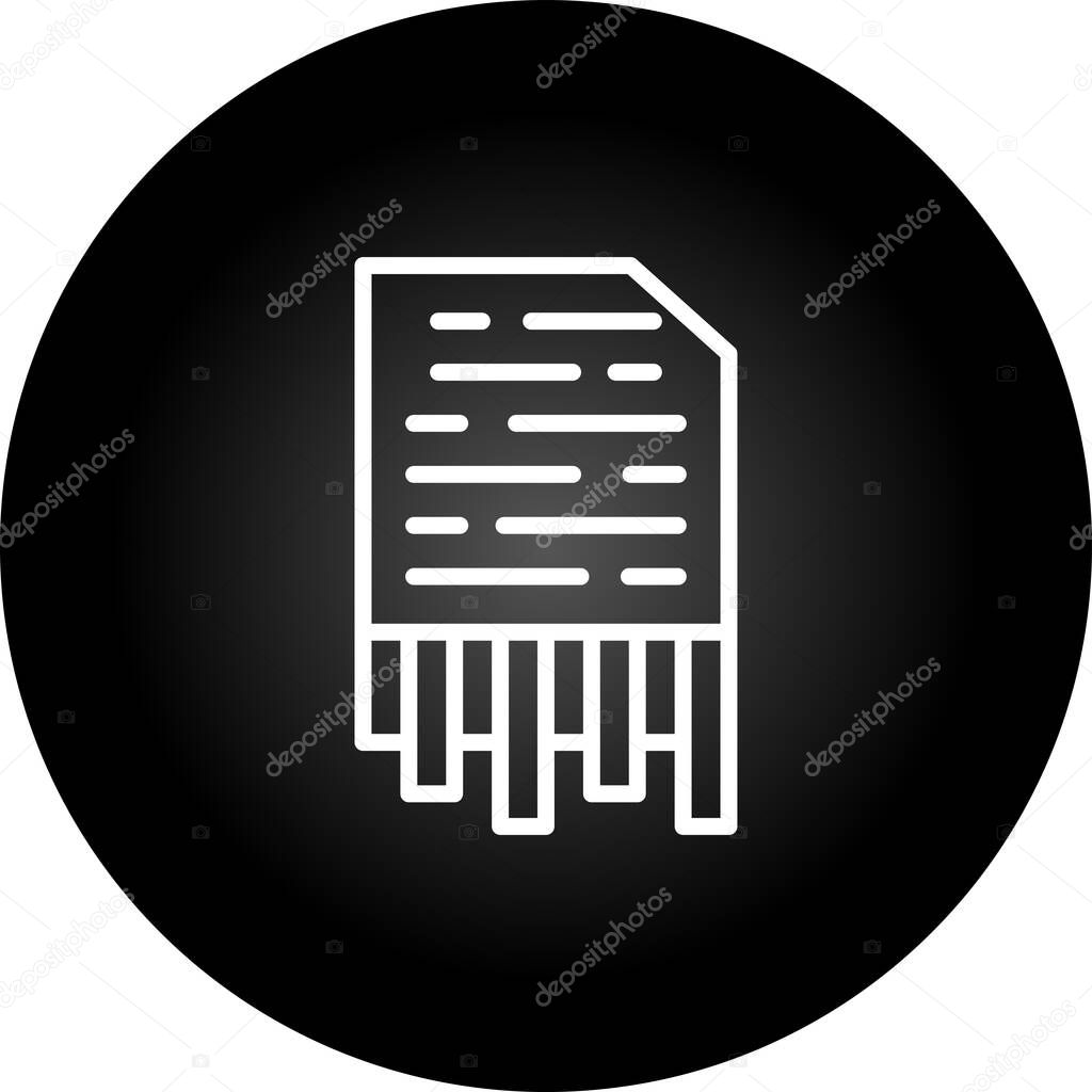 Shredding web icon, simple vector illustration