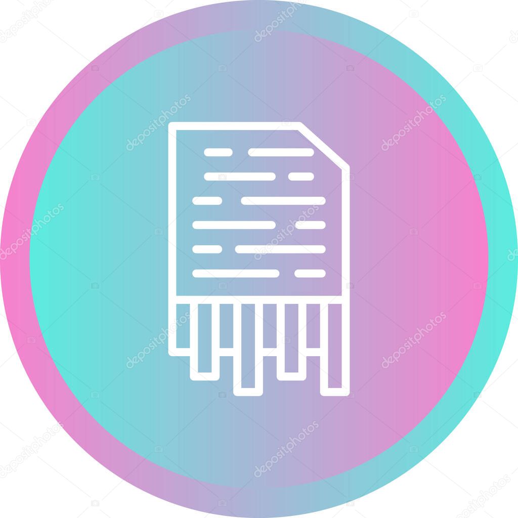 Shredding web icon, simple vector illustration
