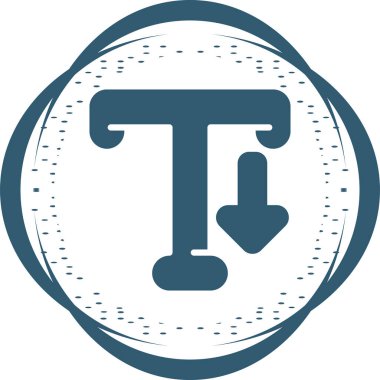 Typography web simgesi vektör illüstrasyonu