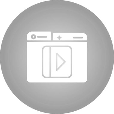 video. Web tasarım ikonu vektör illüstrasyonu