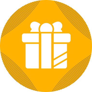 Hediye kutusu simgesi, hediye kutusu işareti, vektör illüstrasyonu 