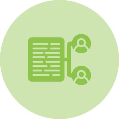 Belge İşbirliği simgesi, vektör illüstrasyonu basit tasarım