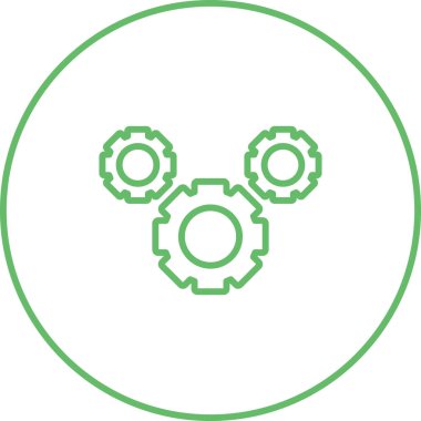 Simge, web düğmesi, basit vektör illüstrasyonu ayarlanıyor