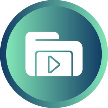 Video player vector icon design 