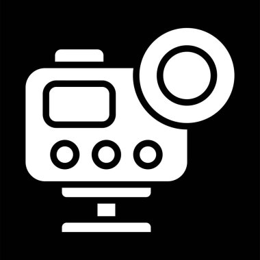 GoPro kamera. Web simgesi basit illüstrasyon