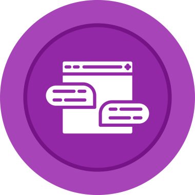 Konuşma baloncukları simgesi, sohbet işareti, ileti düğmesi, vektör illüstrasyonu