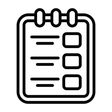 Pano simgesine sahip görev listesi, basit biçim, vektör illüstrasyonu 