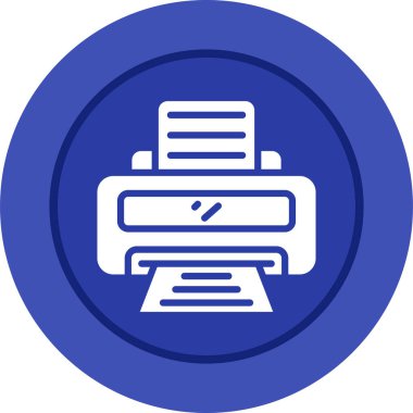 Yazıcı simgesinin vektör illüstrasyonu 