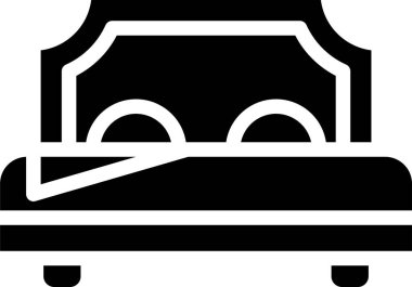 yatak ağı simgesi, basit vektör illüstrasyonu