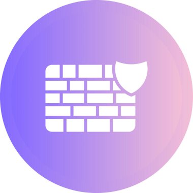 Firewall web simgesinin vektör illüstrasyonu      