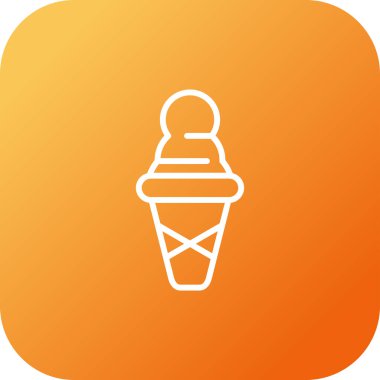 dondurma koni simgesi vektör çizimi tasarımı