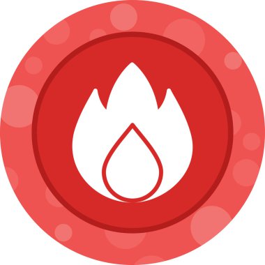 Alevler. Web simgesi basit illüstrasyon 