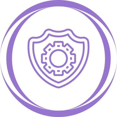 Bir kalkan simgesinin vektör illüstrasyonu