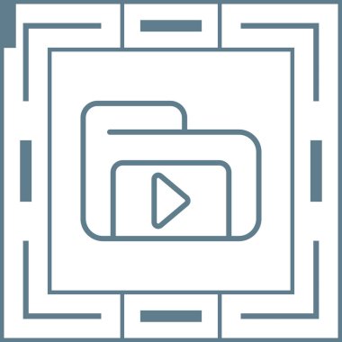 Video player vector icon design 