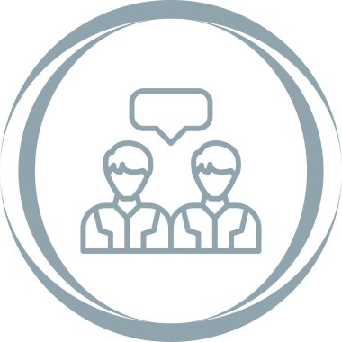 Sohbet baloncuğu olan insanların vektör illüstrasyonu 