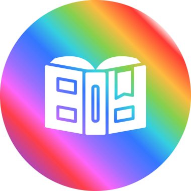 Yer imi web simgesiyle kitabı aç, basit illüstrasyon