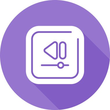 vektör illüstrasyonu, görüntü geri sarma düğmesi simgesi