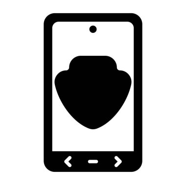 Vektör illüstrasyon telefon koruma simgesi