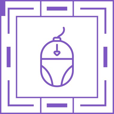 bilgisayar fare vektör simgesi, basit illüstrasyon 