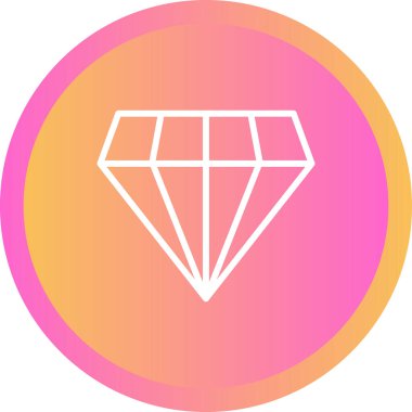 Elmas simgesi, mücevher işareti, vektör illüstrasyonu 