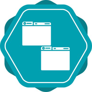 Windows web simgesi vektör çizimi 