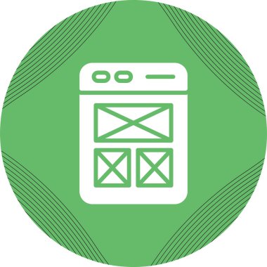 Web sitesi tel kafes. Açılış sayfası satırı simgesi. Web sayfası kullanıcı arabirimini tarayıcı penceresinde