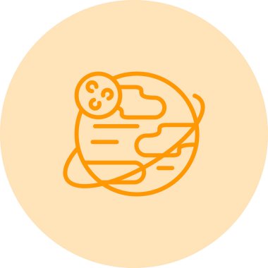 Gezegen simge vektör çizim 