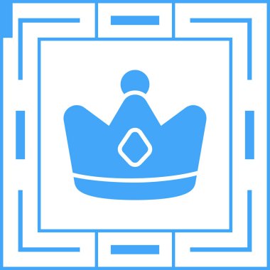 Taç simgesi, ağ basit illüstrasyon