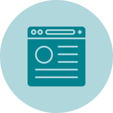 Web tarayıcı simgesi, vektör illüstrasyonu basit tasarım