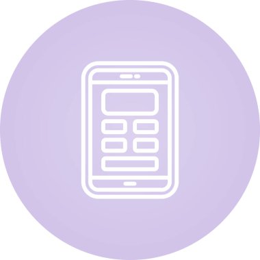 Mobil Tasarım Web simgesi, basit illüstrasyon