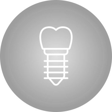 İmplant web simgesi, basit vektör illüstrasyonu