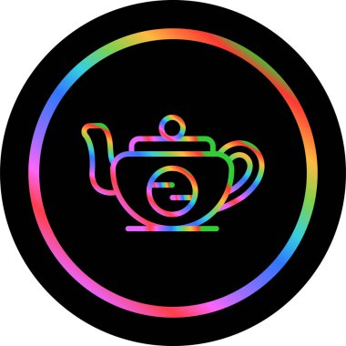 Çaydanlık ağ simgesinin vektör illüstrasyonu