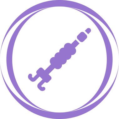 Kablo Klipsi simgesi, vektör illüstrasyonu