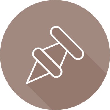 push pin düz simgesi, vektör illüstrasyonu 