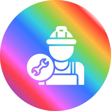 Tesisatçı. Web simgesi basit tasarım