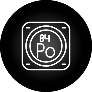 Kimyasal Element Web simgesi vektör çizimi