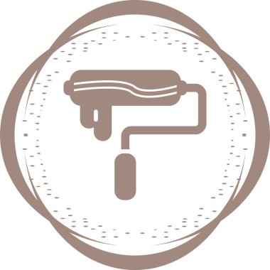 Boya silindiri tasviri. Onarım ve inşaat aracı