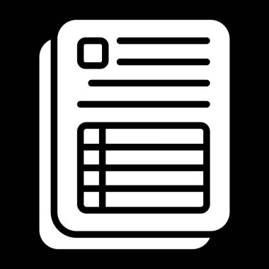 Hesap tablosu simgesi, basit vektör illüstrasyonu