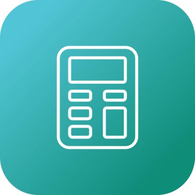 Hesap makinesi. Web simgesi basit illüstrasyon