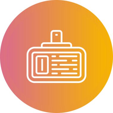 Kimlik kartı belgesi simgesi, vektör illüstrasyonu 