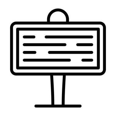 Tahta. Web simgesi basit illüstrasyon