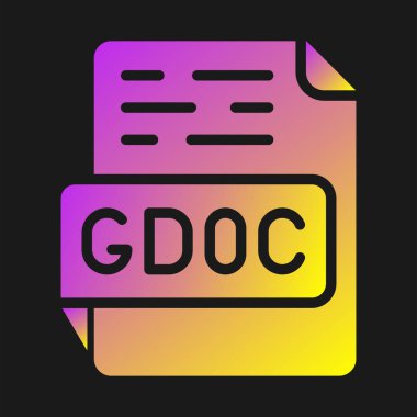 Gdoc file icon, document icon, vector illustration 