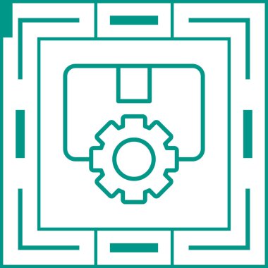 Paket teslim simgesi, vektör illüstrasyonu  