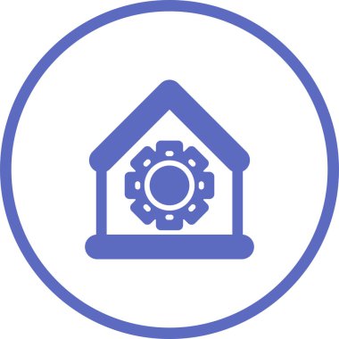 Ev. Web simgesi basit illüstrasyon 